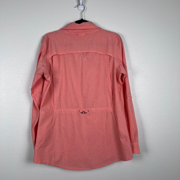 Duluth Women's Snap Front Long Sleeve Shirt Coral Sz M - Picture 5 of 5